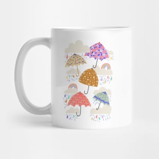 Spring Rain on Blue Mug